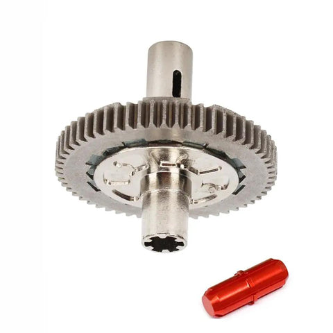 57T 0.8 Mod Slipper Clutch Spur Gear For 1/10 Arrma Senton Granite Vorteks Big Rock 3S And 1/8 Typhon 3S Upgrades with red metal part