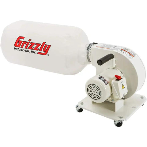 1 HP Light Duty Dust Collector From Polar Bear Series, Portable 4 Inch Intake, 19.5 Inch Height With Bags, Plug In And Go For Small Shops