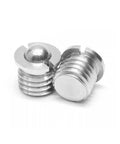 5 Pack Premium Stainless Steel Flanged Spring Ball Plungers Press Fit Bead Lock Screws M16 Threaded Hardware close-up view.