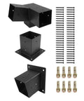 Heavy Duty Pergola Bracket Kit 4x4 Slanted Roof Brackets Steel Wall Mounts For Outdoor Woodworks DIY Gazebo Porch Backyard Rust Resistant