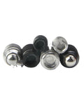High Grade Stainless Steel Mini Spring Ball Plungers With Slick Rolling Action And No Nonsense Hex Set Screws Built Tough For Precision Tooling And Rock Solid Alignment 15 Piece Pack arranged with varying sizes.