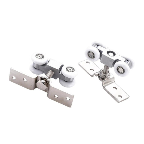 Heavy Duty Stainless Steel Sliding Door Wheel Kit Two Pack Nylon Ball Bearing Rollers For Closet Barn Doors Wardrobes Rust Resistant Smooth Glide Easy Diy Install Solid Build Real Deal For Kitchen And Bath Silent Performance Guaranteed, two rollers