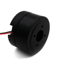 Side view of Beefy High Torque Brushless Servo Motor With Separate Encoder For Industrial Automation with cables visible.