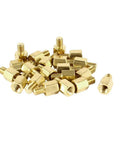 Heavy Duty M3 Brass Hex Spacer Standoffs Male Female Threaded Pillars Built Tough Motherboard Circuit Board Mounts For PC Rig And DIY Hardware Project Builds 20 Pack Set, gold tone hex pillars.