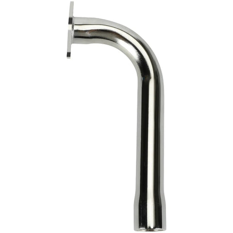 Side view of Exhaust Header Pipe Replacement For Predator 420 301cc GX240 270 390 with durable heat shield tape, silver finish