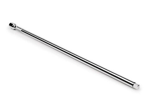 Three Eighths Inch Drive 18 Inch Socket Extension With Knurled Grip For Fingertip Start, Chrome Plated For Strong Corrosion Resistance