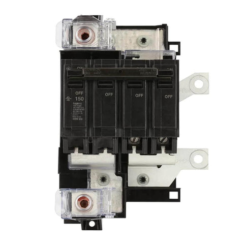 150 Amp Main Circuit Breaker Single-Unit Conversion Kit for Top/Bottom Feed Load Centers, Double-Pole Replacement, 22,000 AIC RMS shown