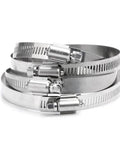 10 Pcs 304 Stainless Steel Adjustable Hose Clamps Set For Automotive And Industrial Use Durable Worm Drive Pipe Clips Salt Resistant Waterproof Oil Proof Flexible Size Range From 8mm To 152mm Ideal For Securing Hoses In Engine Bay And Radiator Lines