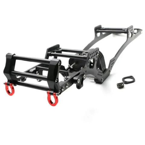 Low CG Carbon Fiber RC Car Chassis Frame Kit For Axial SCX10 Scale Crawler with rail guard, skid plate, and bumper set