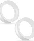 Close-up of Clear Silicone Ear Gauges 22mm Pairs Tunnels Plugs Set Thin Flexible Double Flared Earring Retainer Kit for Piercing Jewelry