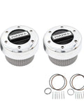 Standard Manual Locking Hubs for 30-Spline Axles, Chrome and Black Finish, Heavy Duty 4WD Hubs Pair - OEM Replacement Built Tough for Real Traction