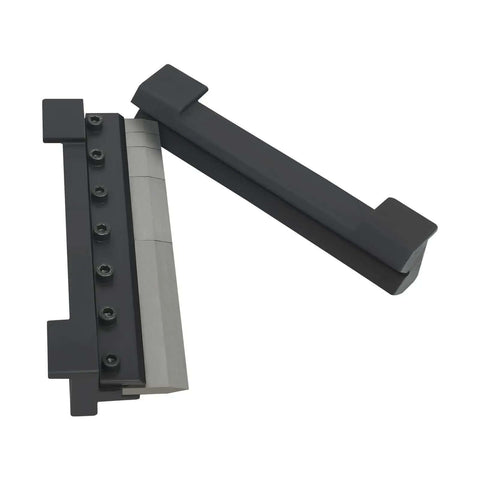 Magnetic Brake Bender Attachment for Vise, 8 Inch Metal Bender Tool with 90 Degree Bends and 5 Press Fingers, black and silver