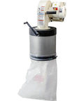 1 HP Wall Mount Dust Collector With Canister Filter 537 CFM 7.2 Inch Static Pressure 1 Micron Filter 1.5 Cu Ft Bag Capacity 120V Prewired Black