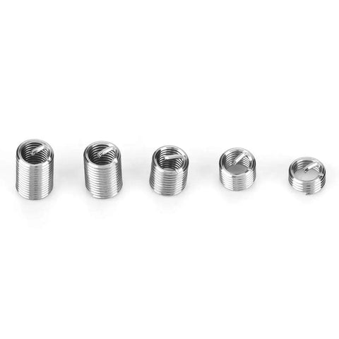Cool M6 Threaded Insert Kit With 100pcs Stainless Steel Repair Parts For Stripped Screw Holes In Five Sizes Including Deep Threading Specs And A Tidy Divided Storage Box, five M6 steel inserts