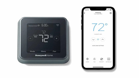 Renewed T5 Plus Smart Thermostat Black With 7 Day Scheduling And Location Based Temperature Control Geofence Technology