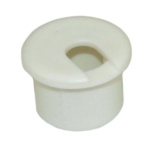 Round Wire Grommet 1 Inch Cut Hole White With Removable Lid For Cable Management, 0.8 Inch Diameter, Rigid PVC Plastic, Desk Cable Organizer