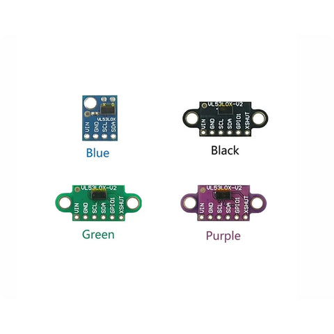 Tight Build ToF Laser Rangefinder Module For Makers And Techies Rock Solid 940nm Infrared Distance Sensor in four color options.