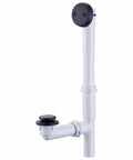 No Fuss Matte Black Tub Drain Kit With Overflow Tube Fitting Every Bathtub Smooth Drip Free Plumbing Upgrade Easy Swap In Replacement with adjustable depth