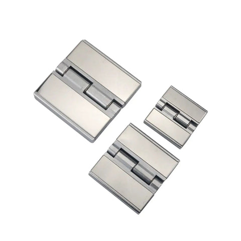 Built Like A Truck Zinc Alloy Pivot Hinge For Industrial Heavy Duty Electrical Enclosure Boxes And Secure Gate Latching Hardware Corrosion Resistant Matte Finish Unit displayed in three sizes.