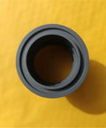 Heavy Duty Coffee Grinder Air Blow Bellow Compatible With Single Dose Hoppers Quick Press Cleanup Tool, gray rubber material, top view.
