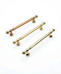 10 Pack Brushed Gold Cabinet Pulls With 5 Inch Center To Center 128mm Hole Spacing Brushed Brass Drawer Handles Solid Zinc Alloy
