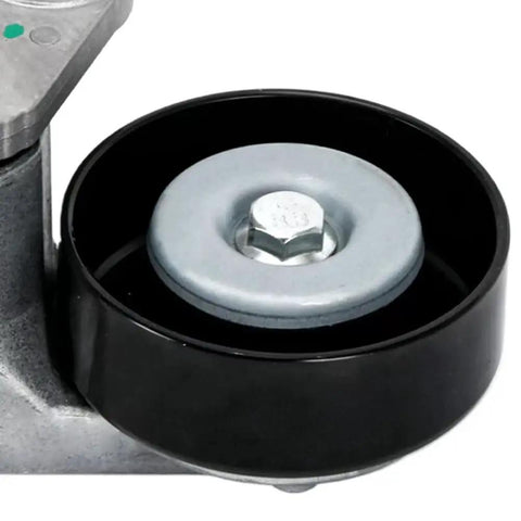 Heavy Duty Serpentine Drive Belt Tensioner Kit Fits Chevy Silverado And Express 1999 To 2008 Including 48L 53L 57L 60L 62L Engines To Stop Squealing And Maintain Optimal Belt Tension For Your Truck To Run Smooth And Skip The Shop Bills Always black pulley close-up