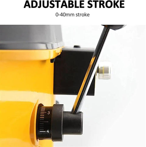 Close-up of adjustable stroke handle on DIY Small Vertical Electric Drill With Adjustable Stroke And Speed Copper Motor Precision Drilling Machine