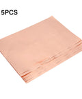 5 copper foil sheets with conductive adhesive tape for guitar crafts and electrical repairs, waterproof high conductivity shielding