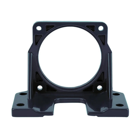 Heavy Duty Fixed Base Motor Bracket for Industrial Equipment Black Metal Support Base 90x90 front view