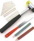 Guitar Luthier Tool Kit With Double Headed Fret Hammer Crowning File Fret Rocker Stainless Steel Tools Fingerboard Guards Stones