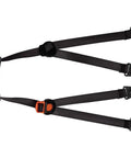 Chin Strap For Hard Hats With Multi Point Attachment And Soft Chin Cup, Adjustable Fit, shown with four-point clips and nylon material.
