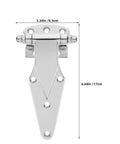 Heavy Duty Zinc Alloy Commercial Refrigerator Door Hinge In Silver Finish For Fridge And Freezer Durable Pivot Hinge With Anti Loosening Design Low Maintenance Replacement Part For Reliable Cold Storage, 8.5cm x 17cm