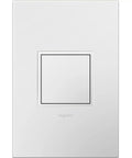 Adorne 20 Amp Pop Out Outlet One Gang in Gloss White with Matching Wall Plate Two Plugs Tamper Resistant Shutter