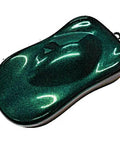 Top Shelf Diamond Green Automotive Basecoat Midcoat Paint Gallon featuring medium effect finish color sample in shiny green.