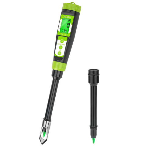 Digital Soil pH Meter for Gardeners, Fast Direct pH Tester for Plants with extra electrode and green LCD display