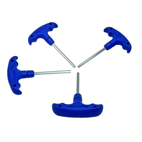 Professional T Shape Hex Socket Wrench With An Anti Slip Steel Handle And Accurate 6 Millimeter Bits For Home Projects Car Service And Quick Fix Work That Gets You Out Of Tight Spots - blue ergonomic handle and steel bits