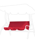 Three Seat Patio Swing Cushion Cover Replacement For Outdoor Hammock Durable 190T Polyester Tear Resistant in red