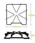 4 Pack Gas Range Burner Grates Replacement For WPW10268483 W10268483 AP6018155 PS11751457 8053580 Black Porcelain High Temperature Coating 8.25 X 8.88 X 1.63 Inches Stovetop showing top and side views