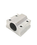 Rock Solid 4 Pcs SCS12UU 12Mm Linear Ball Bearing Blocks For CNC Router Builds With Smooth LM12UU Bushings close-up of aluminum block