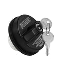 Locking Gas Cap With Key For Cars, Heavy Duty Fuel Cap Replacement OEM 12495845, ABS plastic tank cap with attached keys visible