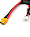 Close-up of 2 Pack 11.1V 2200mAh 35C Li Ion Battery XT60 Plug For FPV Drone RC Aircraft With B3 Balance Charger showing XT60 connector.