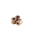 Built Like A Tank Self Lubricating Sleeve Bearings Ten Pack Six Millimeter Bore Ten Outer Millimeter Oilless Brass Bushings. Three brass bushings.