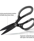 Heavy Duty All Purpose Scissors 8.5 Inch Pro Grade Stainless Steel Blades With Frosted Gray Comfort Grip Handle For Kitchen Garden Office Craft Sewing And General Home Use Multipurpose Utility Shears