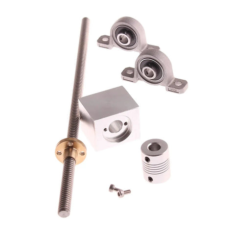 T8 Lead Screw Vertical Rail Guide Set With 8mm Diameter And 2mm Pitch Copper Nut For 3D Printers And CNC Machines Straight Up Smooth Operation With Zero Backlash Hassle Free Rig Upgrade