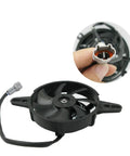 Gotta Have This Universal 4 Inch Electric Cooling Fan For Motorcycle Radiator And Oil Cooler Slaps Right On Any Dirt Bike Motocross Or ATV To Keep Her Chillin And Boost Horsepower, showing a black 4-inch fan with wiring.