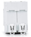 Front view of a 2 Pole 500V 125A DC Circuit Breaker Isolator For Solar PV Systems Thermal Magnetic Trip DIN Rail Mount