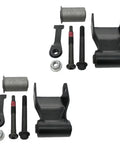 2-Pc Rear Leaf Spring Shackle Bracket Kit For Dodge Ram 1500 2500 3500 Pickup 2003 To 2013 With Bushings Bolts And Lock Nuts