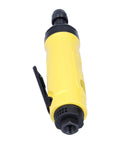 Heavy Duty Mini Air Angle Die Grinder 22000 RPM Pneumatic Rotary Tool in yellow with sealed ball bearings for precision tasks.
