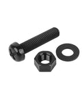 Black Nylon Round Head Phillips Screws And Nuts Kit With Flat Washers Plastic Pan Two Piece Hardware Set DIY Ready For Indoor And Outdoor Projects Durable Easy Install And Strong Threads For Quick Adjustments, black screw nut washer