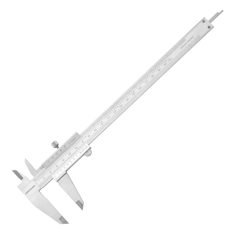 Stainless Steel Vernier Caliper 0 to 8 Inch Thickened Mono Block Inch Metric Sliding Caliper with Depth Gauge 0.02 Inch Accuracy